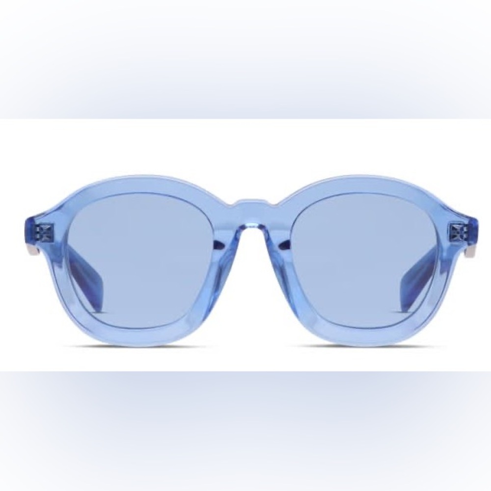 CELINE CL40017F ROUND SUNGLASSES BLUE NEW WITH CELINE CASE - Picture 14 of 16